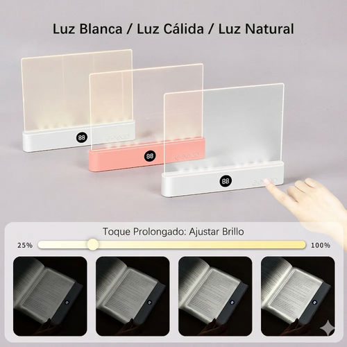 LumiPage - Panel de Lectura LED Premium con Pantalla Digital